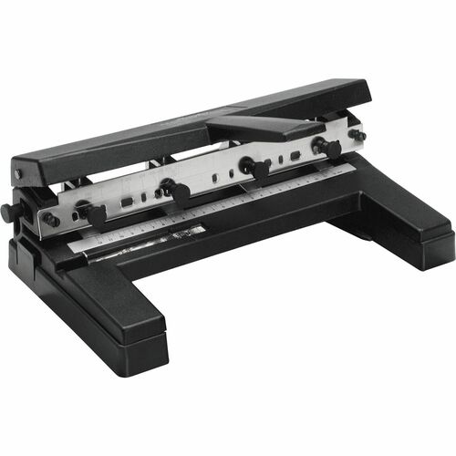 Swingline 2-4 Holes Heavy-Duty Paper Punch - 40 Sheet - 9" , 32" Punch Size - Die-cast Steel - Black