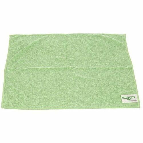 Unger MicroWipe 2000 Medium Duty - For General Purpose - Cloth, Wipe - Recommended For: Debris Remover, Bacteria Remover, Soil Remover, Mold Remover - Medium Duty, Absorbent, Washable, Durable - Green - 10 /