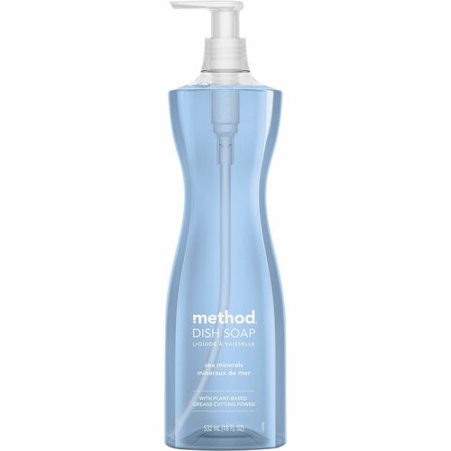 Method Dish Soap Refill - For Sink, Kitchen, Dish, Countertop - Liquid - 18 fl oz (0.6 quart) - Fresh, Lemon, Rosemary, Marine Scent - Recommended For: Grease Remover - Refillable - Light Blue