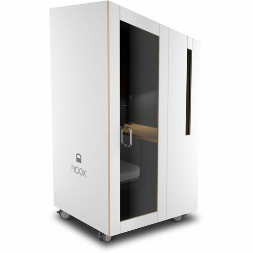 NOOK Solo Privacy Booth - 77" Height x 40" Width x 37" Depth - 1 Each - White - Laminate