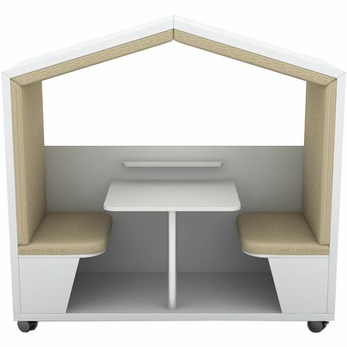 NOOK Privacy Booth - 77" Height x 79" Width x 30" Depth - 1 Each - White - Laminate