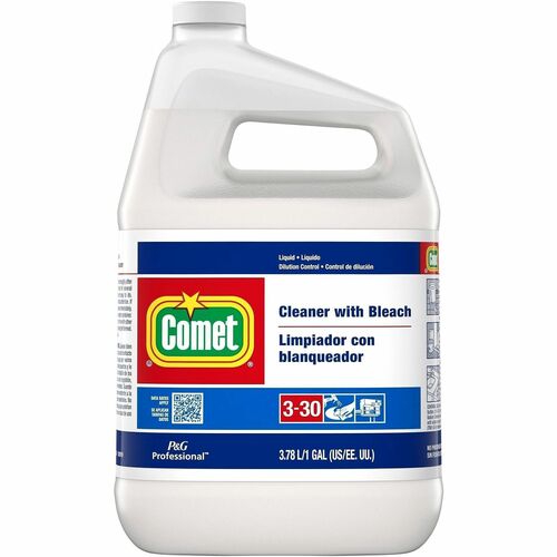 Comet Cleaner w/Bleach - For Multipurpose, Kitchen, Restroom, Trash Can, Multi Surface - Ready-To-Use/Concentrate - Liquid - 128 fl oz (4 quart) - Fresh Scent - Recommended For: Stain Remover, Scuff Mark Remover, Dirt Remover, Grease Remover, Soil Remover