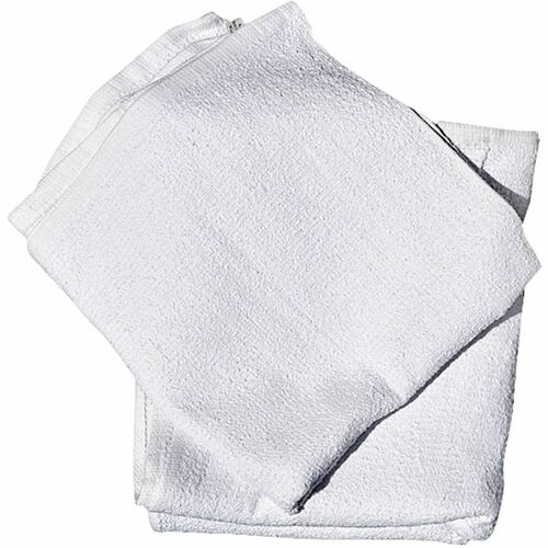 Wipeco Bordered Terry Towel 16" X 19" - For Surface - Towel - 19" (482.60 mm) Length x 16" (406.40 mm) Width - White - 12 / Pack