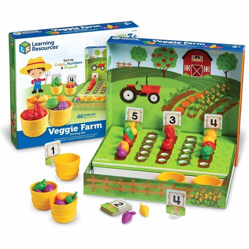 Learning Resources Veggie Farm Sorting Set - Theme/Subject: Learning - 3+ - 46 Pieces