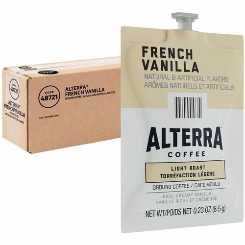 Alterra Freshpack French Vanilla Flavored Coffee - Compatible with Flavia Creation 150, Flavia Creation 200, Flavia Creation 500 - Medium - 0.2 oz - 40 / Carton