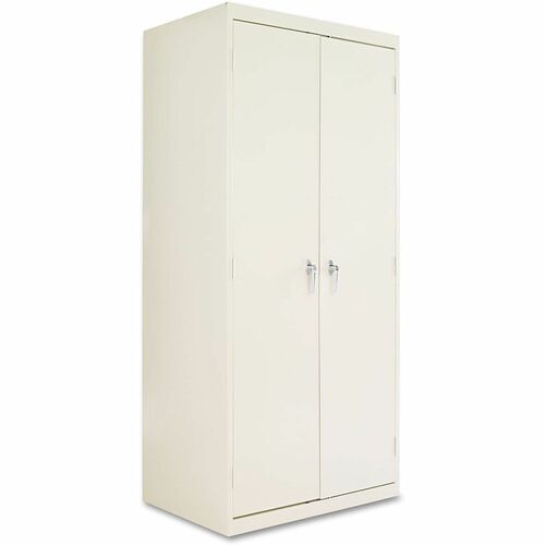 Alera Storage Cabinet - 36" Width x 24" Depth x 78" Height - 4 x Shelf(ves) - 2 x Door(s) - Glide/Feet Indicator, Heavy Duty, Leveling Glide, Lockable - Putty - Metal, Steel