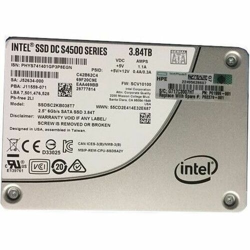 HPE Ingram Micro Sourcing 3.84 TB Solid State Drive - 2.5" Internal - SATA (SATA/600) - Read Intensive