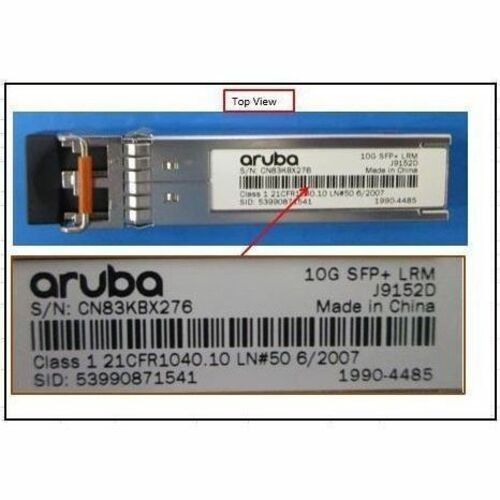 Aruba 10G SFP+ LC LRM 220m MMF Transceiver
