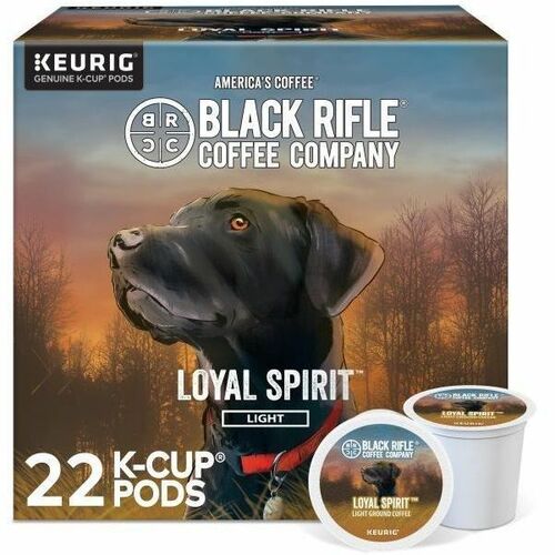 Black Rifle K-Cup, Ground Loyal Spirit Coffee - Light - 22 K-Cup - K-Cup, Ground - Loyal Spirit - Kosher - 22 / Carton