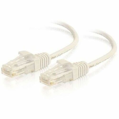 C2G 25ft (7.62m) Cat6 Snagless Unshielded (UTP) Slim Ethernet Network Patch Cable - White