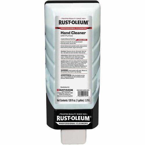 Rust-Oleum Professional Hand Cleaner with Pumice - Lemon Scent - 1 gal - Soil Remover, Dirt Remover, Oil Remover, Grease Remover, Paint Remover - Industrial, Hand, Skin - Blue - Heavy Duty