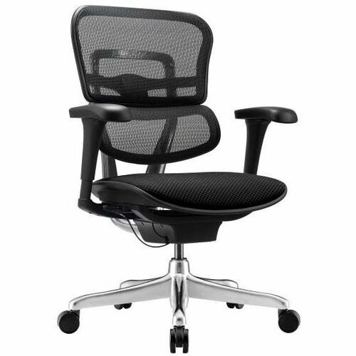 WorkPro® 12000 V2 Series Ergonomic Mesh/Fabric High-Back Office Chair, Black/Black, BIFMA Compliant, ERGOFIT2 - High Back - Black - Mesh, Fabric - 1