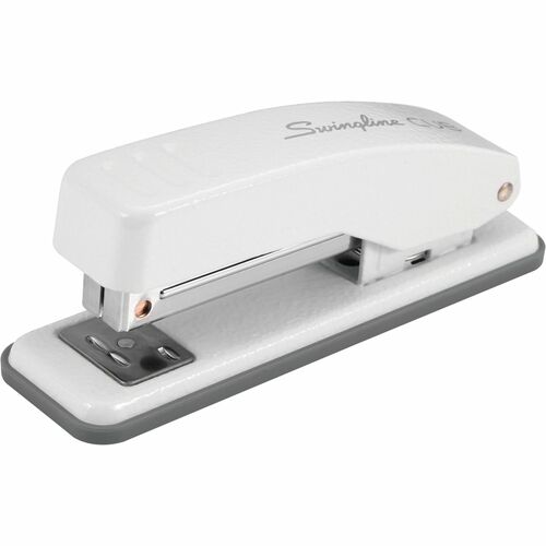 Swingline Cub Compact Stapler - Staples Upto 20 Sheet - Holds Upto 105 Staple - Half Strip - Electric Artic White - Metal - 1 Each