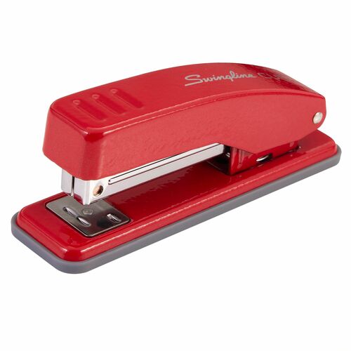 Swingline Cub Compact Stapler - Staples Upto 20 Sheet - Holds Upto 105 Staple - Half Strip - Electric Rio Red - Metal - 1 Each