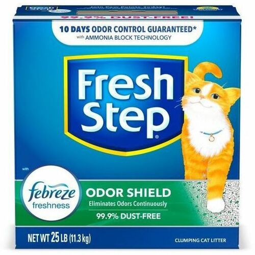 Fresh Step Cat Non-clumping Litter - For Cat - Febreze Freshness - Scented, Odor Control - 25 lb - 1Each