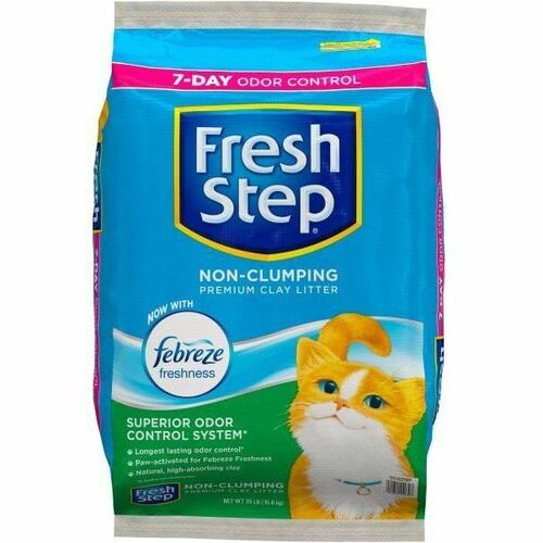 Fresh Step Cat Non-clumping Litter - For Cat - Febreze Freshness - Scented, Odor Control, Long Lasting, Absorbent - 35 lb - 1Each