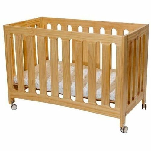 CoverPlay CADEN Folding Crib - Natural Wood - Natural Wood - Pine Wood
