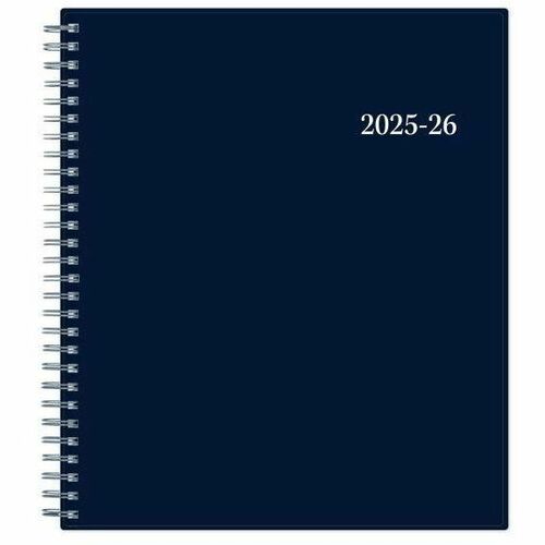 2025-2026 Blue Sky Collegiate Weekly/Monthly Academic Planning Calendar, 8" x 10" , July 2025 to June 2026, 148674-A - Large - Academic - Weekly, Monthly - July 2025 to June 2026 - 8" x 10" Sheet Size - White Sheet - Wire Bound - Multicolor Polypropylene 