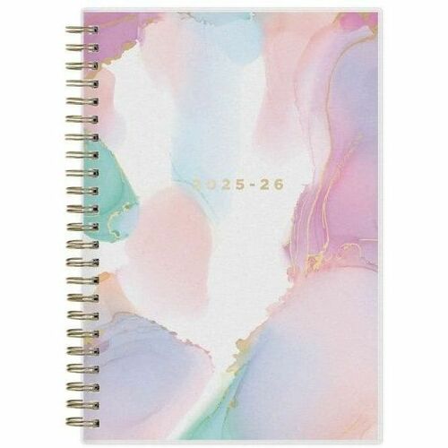 2025-2026 Blue Sky Weekly/Monthly Academic Planner, 5" x 8" , Multicolor Smoke Frosted, July 2025 To June 2026, 133682 - Small - Academic - Weekly, Monthly - July 2025 to June 2026 - 8" x 5" Sheet Size - White Sheet - Wire Bound - Multicolor Polypropylene