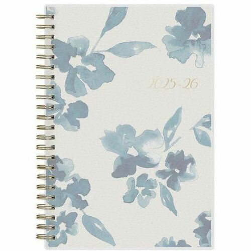 2025-2026 Blue Sky Weekly/Monthly Academic Planner, 5" x 8" , Bakah Blue Frosted, July 2025 To June 2026, 131969 - Small - Academic - Weekly, Monthly - July 2025 to June 2026 - 8" x 5" Sheet Size - White Sheet - Wire Bound - Multicolor Polypropylene Cover