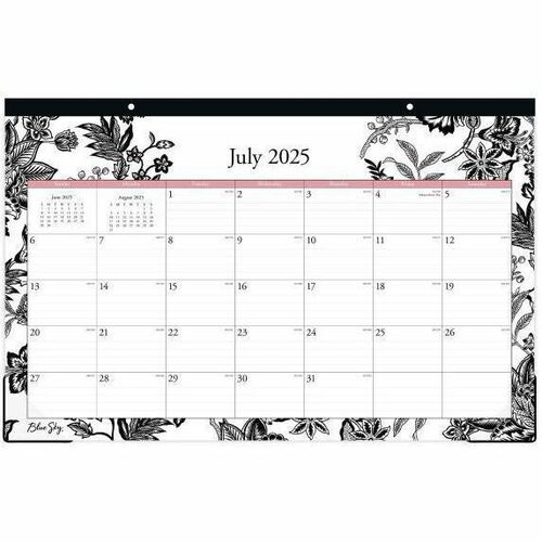 2025-2026 Blue Sky Monthly Desk Pad Planning Calendar, 17" x 11" , Analeis, July 2025 To June 2026, 151719 - Medium - Academic - Monthly - July 2025 to June 2026 - 17" x 11" Sheet Size - White Sheet - Desk Pad - 11" Height x 17" Width - International Holi