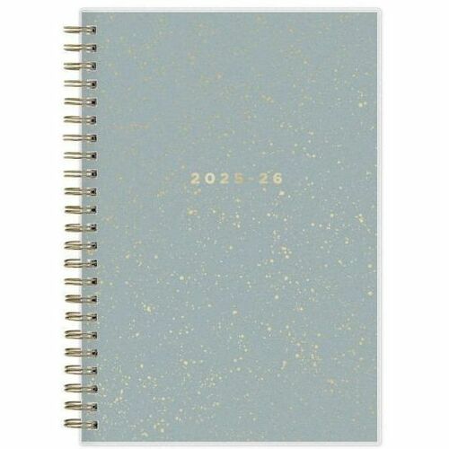 2025-2026 Blue Sky Weekly/Monthly Academic Planner, 5" x 8" , Splatter Dot Jade Frosted, July 2025 To June 2026, 149044 - Small - Academic - Weekly, Monthly - July 2025 to June 2026 - 8" x 5" Sheet Size - White Sheet - Wire Bound - Multicolor Polypropylen