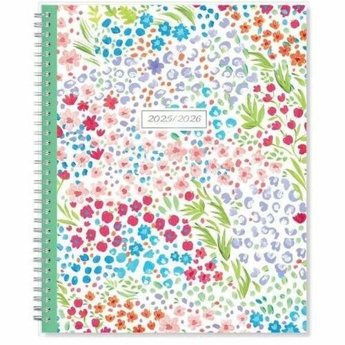 2025-2026 Blue Sky Weekly/Monthly Teacher Lesson Planning Calendar, 8-1/2" x 11" , Ditsy Dapple Light, July 2025 To June 2026, 132002 - Large - Academic - Weekly, Monthly - July 2025 to June 2026 - 8" x 11" Sheet Size - White Sheet - Wire Bound - Multicol