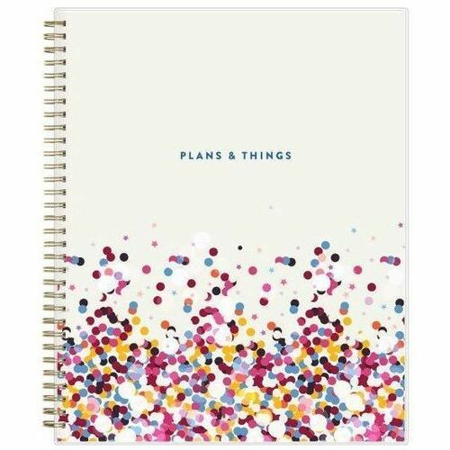 2025-2026 Blue Sky Weekly/Monthly Student Planning Calendar, 8-1/2" x 11" , Star Confetti, July 2025 To June 2026, 136609 - Large - Academic - Weekly, Monthly - July 2025 to June 2026 - 8" x 11" Sheet Size - White Sheet - Wire Bound - Multicolor Polypropy