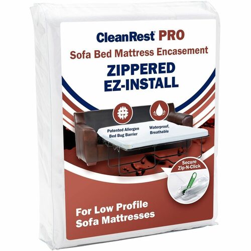 CleanRest PRO Sofa Bed Encasement - Twin Size - 38" Width x 72" Length - White - 4 / Case