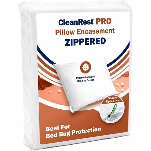 CleanRest PRO Pillow Encasement - King Size - 36" Width x 20" Length - White - 4 / Case