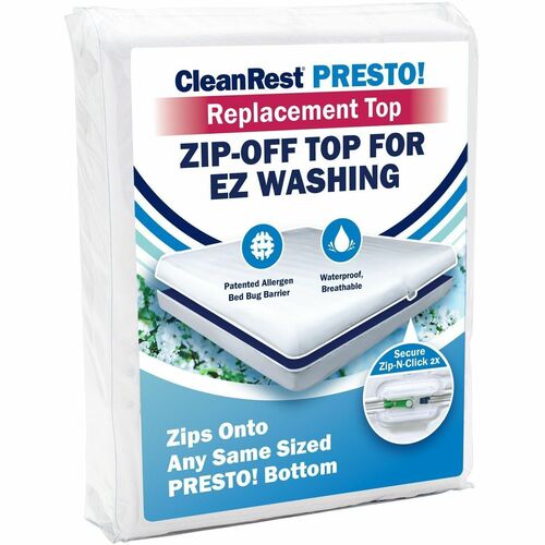 CleanRest Presto! Replacement Top - Full XL Size - 54" Width x 80" Length - White - 10 / Case