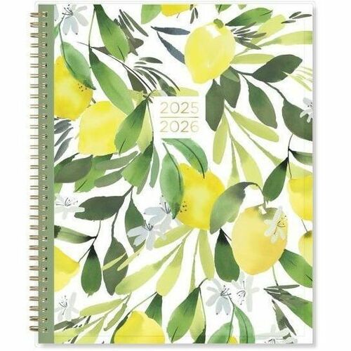 2025-2026 Blue Sky Weekly/Monthly Academic Planner, 8-1/2" x 11" , Lemonfresh, July 2025 To June 2026, 152496 - Medium - Academic - Weekly, Monthly - July 2025 to June 2026 - 11" x 8 1/2" Sheet Size - White Sheet - Wire Bound - Multicolor Polypropylene Co