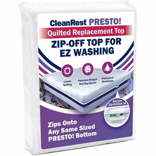 CleanRest Platinum Replacement Top - Queen Size - 60" Width x 80" Length - White - 8 / Case