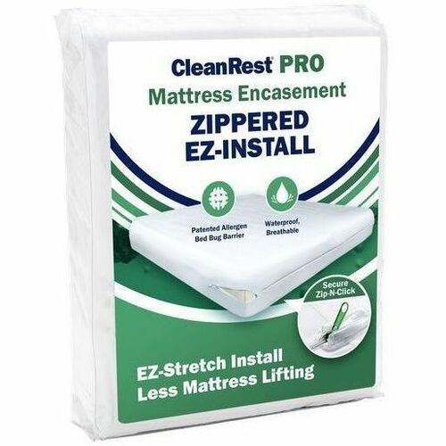 CleanRest PRO Mattress Encasement - 27" Width x 52" Length - White - 4 / Case
