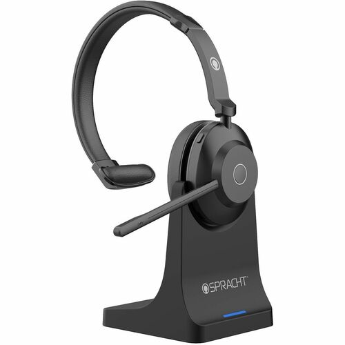 Spracht Headset - Mono - USB Type A - Wired/Wireless - Bluetooth - 33 ft - Over-the-head, On-ear - Monaural - Supra-aural - Noise Cancelling Microphone - Noise Canceling - Black