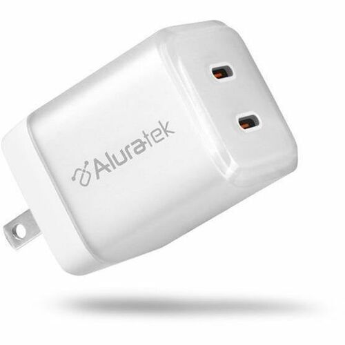 Aluratek Dual USB-C GaN 45W Wall Charger