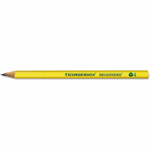 Ticonderoga Beginners #2 Pencils - Black Lead - #2, HB - Yellow Wood Barrel - 12 / Dozen