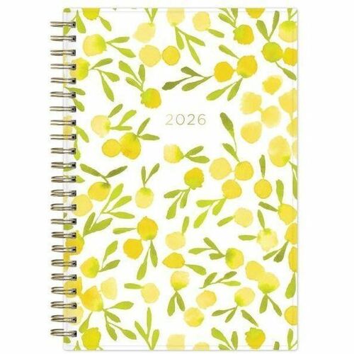 2026 Blue Sky Weekly/Monthly Planner, 5" x 8" , Mimosa, January To December, 149061 - Medium - Regular - Weekly, Monthly - January 2026 to December - 8" x 5" Sheet Size - White Sheet - Wire Bound - Multicolor Polypropylene Cover - 8" Height x 5" Width - I