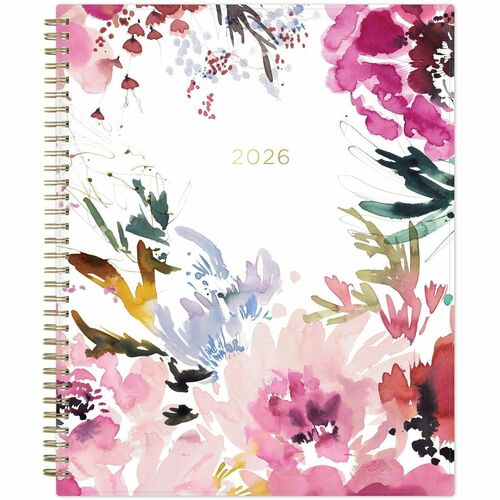 2026 Blue Sky Weekly/Monthly Planner, 5" x 8" , Baccara Dark, January To December, 140945 - Medium - Regular - Weekly, Monthly - January 2026 to December - 8" x 5" Sheet Size - White Sheet - Wire Bound - Multicolor Polypropylene Cover - 8" Height x 5" Wid