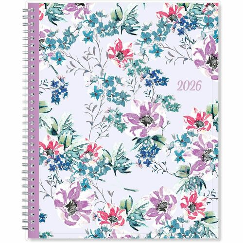 2026 Blue Sky Weekly/Monthly Planner, 8-1/2" x 11" , Fly By Frosted, January To December, 140195 - Large - Regular - Weekly, Monthly - January 2026 to December - 11" x 8 1/2" Sheet Size - White Sheet - Wire Bound - Multicolor Polypropylene Cover - 11" Hei