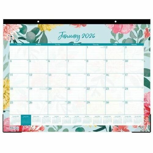2026 Blue Sky Monthly Desk Pad Calendar, 22" x 17" , Reflections, January To December, 117886 - Medium - Regular - Monthly - January 2026 to December - 22" x 17" Sheet Size - White Sheet - Desk Pad - 17" Height x 22" Width - International Holiday, Referen