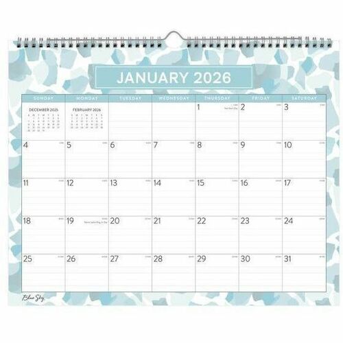 2026 Blue Sky Monthly Wall Calendar, 15" x 12" , Amitza, January To December, 148772 - Medium - Regular - Monthly - January 2026 to December - 15" x 12" Sheet Size - White Sheet - Wire Bound - Wall Mount - 12" Height x 15" Width - International Holiday, R