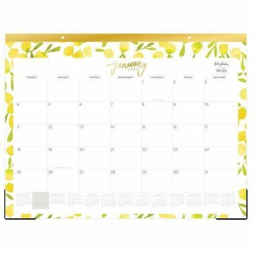 2026 Blue Sky Monthly Desk Pad Calendar, 22" x 17" , Mimosa, January To December, 149063 - Medium - Regular - Monthly - January 2026 to December - 22" x 17" Sheet Size - White Sheet - Desk Pad - 17" Height x 22" Width - International Holiday, Reference Ca