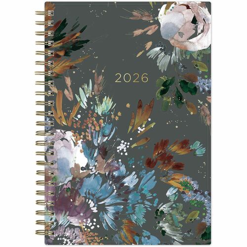 2026 Blue Sky Day Designer Weekly/Monthly Planner, 8-1/2" x 11" , Secret Garden Mint, January To December, 140101 - Large - Regular - Weekly, Monthly - January 2026 to December - White Sheet - Wire Bound - Multicolor Polypropylene Cover - 11" Height - Int