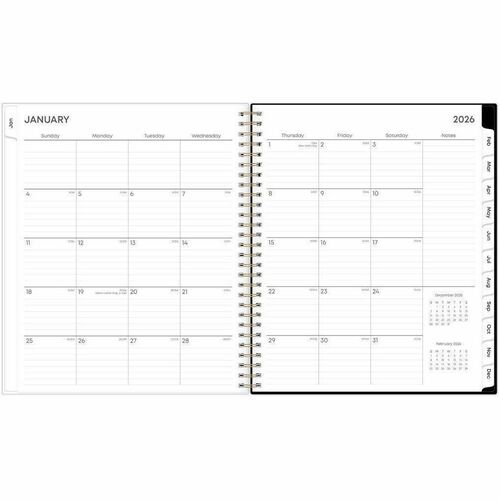 2026 Blue Sky Weekly/Monthly Planner, 5" x 8" , Midnight Garden, January To December, 140946 - Medium - Regular - Weekly, Monthly - January 2026 to December - 8" x 5" Sheet Size - White Sheet - Wire Bound - Multicolor Polypropylene Cover - 8" Height x 5" 