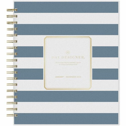 2026 Blue Sky Monthly Planner, 8" x 10" , Passages/Solid Navy, January To December, 148660 - Large - Regular - Monthly - January 2026 to December - 10" x 8" Sheet Size - White Sheet - Wire Bound - Multicolor Polypropylene Cover - 10" Height x 8" Width - I