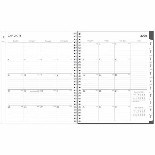 2026 Blue Sky Green Earth Weekly/Monthly Planner, 8-1/2" x 11" , Effie, January To December, 138325 - Large - Regular - Weekly, Monthly - January 2026 to December - 11" x 8 1/2" Sheet Size - White Sheet - Wire Bound - Multicolor Polypropylene Cover - 11" 