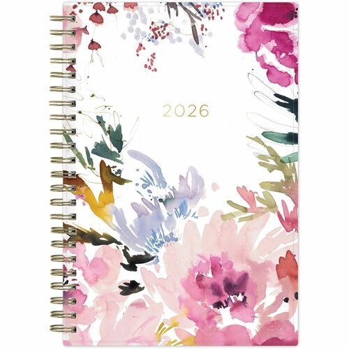 2026 Blue Sky Weekly/Monthly Planner, 5" x 8" , Orchid Poly, January To December, 140947 - Medium - Regular - Weekly, Monthly - January 2026 to December - 8" x 5" Sheet Size - White Sheet - Wire Bound - Multicolor Polypropylene Cover - 8" Height x 5" Widt