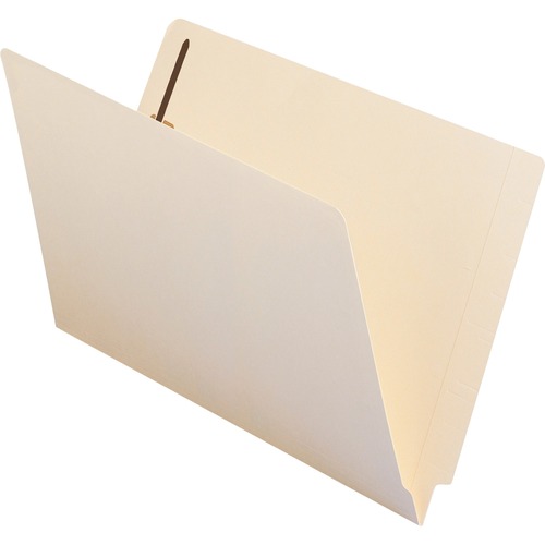 Smead Straight Tab Cut Legal Recycled Fastener Folder - 8 1/2" x 14" - 3/4" Expansion - 2 x 2B Fastener(s) - 2" Fastener Capacity for Folder - End Tab Location - Manila - Manila - 10% Recycled - 50 / Box - End Tab Fastener Folders - SMD37115