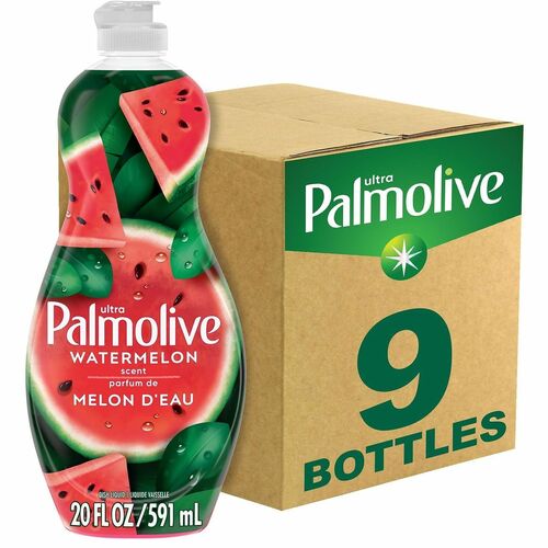 Palmolive Ultra Strength Watermelon Dish Soap - For Multipurpose - Liquid - 20 fl oz (0.6 quart) - Watermelon Scent - Recommended For: Grease Remover, Food Remover, Odor Remover - Paraben-free, Phosphate-free, Versatile, Kosher - Watermelon Bottle - 9 / C
